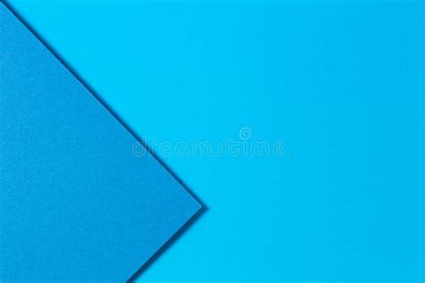 Abstract Blue Color Papers Geometry Flat Lay Composition Background