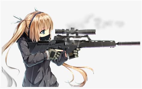 785613346previewsniper2 Anime Cool Girl With Gun Png Image