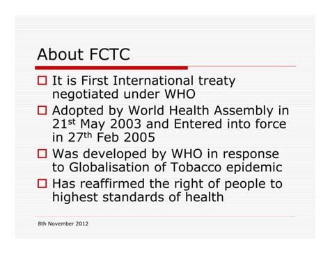 Who Framework Convention On Tobacco Control