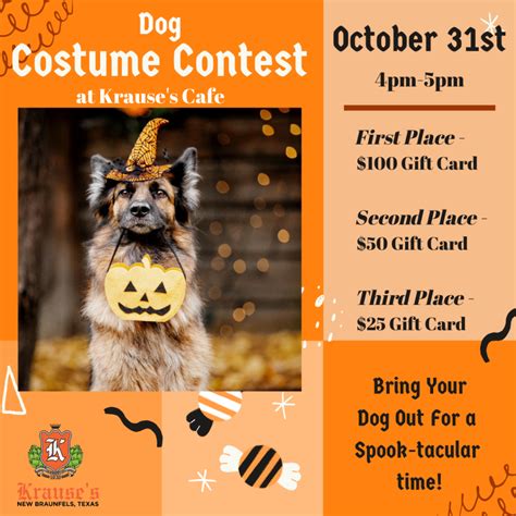 Halloween Dog Costume Contest At Krauses Cafe New Braunfels Downtown