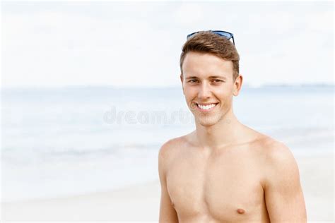 Handsome Man Posing At Beach Stock Photo Image Of Attractive Outside