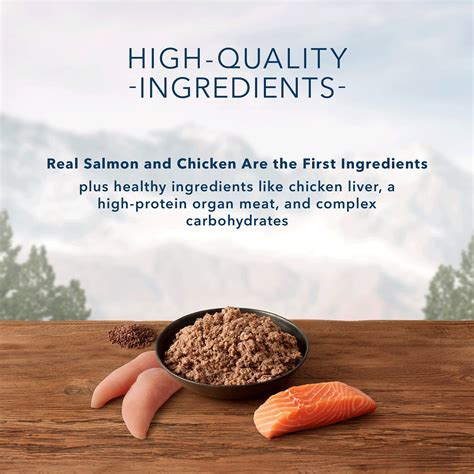 This recipe contains deboned salmon as the main ingredient with chicken meal and menhaden fish meal for supplemental protein, totaling 34% crude protein. Blue Buffalo Wilderness Salmon & Chicken Grill Grain-Free ...