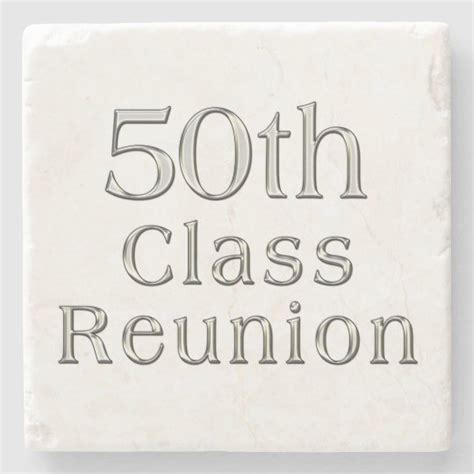 50th Class Reunion T Marble Coasters