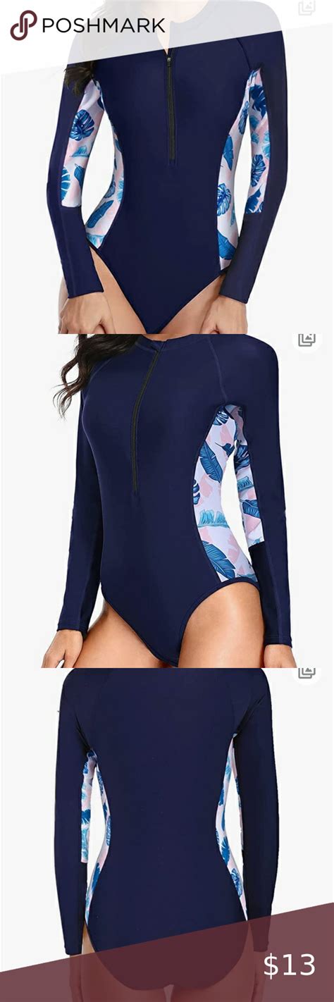 Daci Women Rash Guard Long Sleeve One Piece Swimsuit Zipper Bathing Suit Upf 50 In 2022