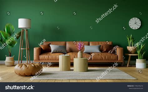 Beautiful Living Room Leather Sofa On Stock Illustration 1795376272
