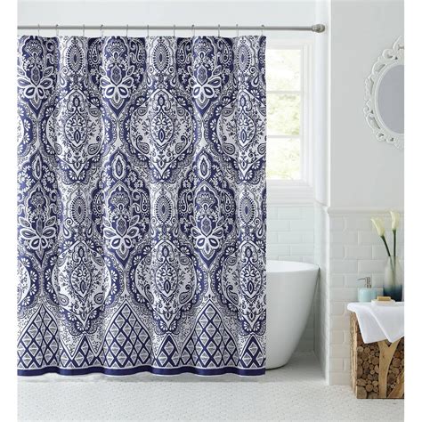 Tori Damask Shower Curtain72x72 Navy