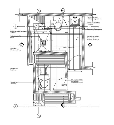 Bathroom Interiors Design And Detail In Autocad Dwg Files Cad Design