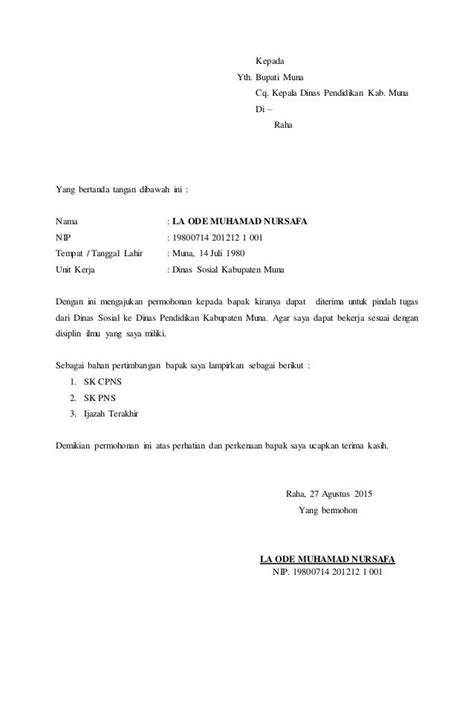 Format Surat Rekomendasi Pindah Tugas Pns Delinewstv