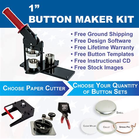 1 Button Maker Kit American Button Machines