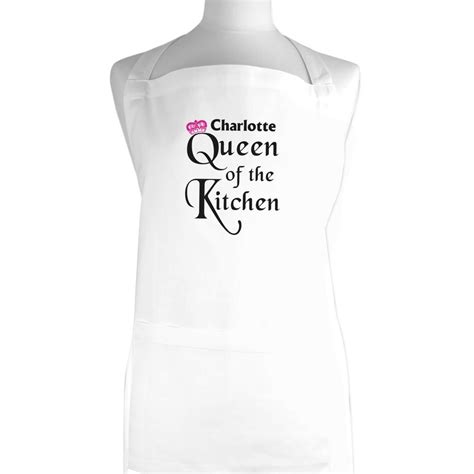 Personalised Queen Of The Kitchen Apron Make It Your Way