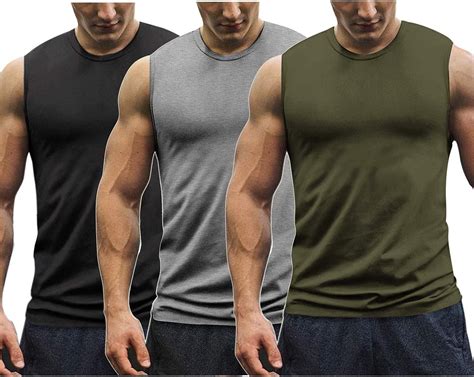 Coofandy Mens Workout Tank Tops Pack Gym Sleeveless Muscle Tee