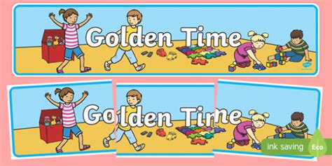 Free 👉 Golden Time Display Banner Teacher Made