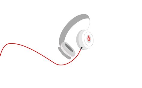 White Beats By Dr Dre Headphones Illustration Beats Headphones