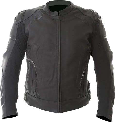 Frank Thomas Dynamic Ii Leather Motorcycle Jacket Plain Black Jands