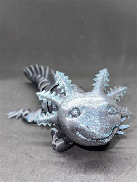 3d Printer Adorable Articulated Axolotl Print In Place Body Snap Fit