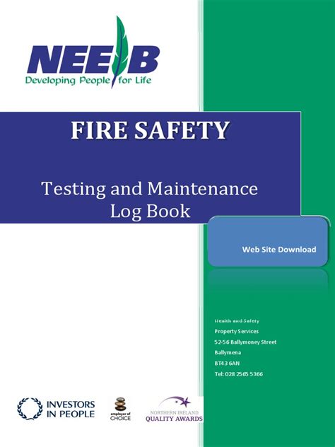 To report a fire at your address. Fire Safety Testing and Maintenance Log Book | Fire Safety ...