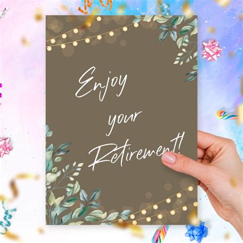 Happy Retirement Greeting Card Template Editable Online