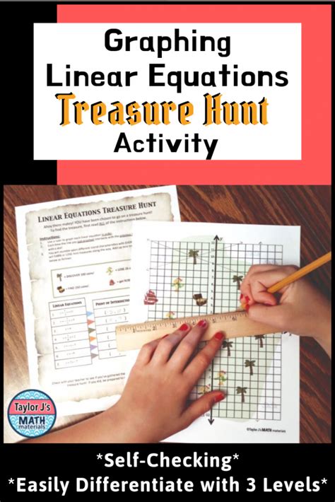 Graphing Linear Equations Treasure Hunt Activity Graphing Linear
