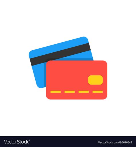 Credit Card Flat Icon Royalty Free Vector Image