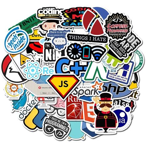 100pcs New Programming Stickers Pack For On The Laptop Fridge Etsy