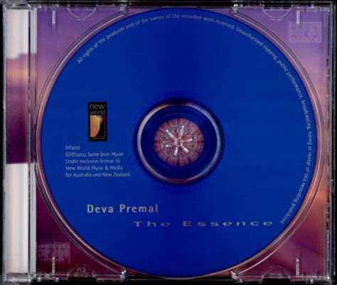 Deva Premal The Essence Cd 4036067140010 Ebay