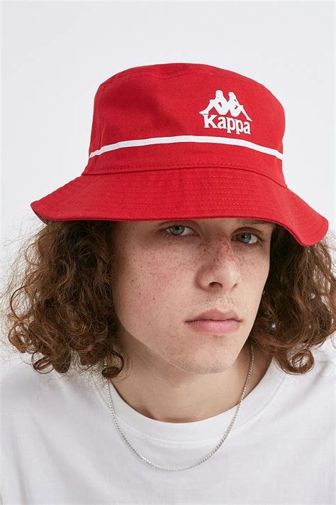 Kappa Red Bucket Hat Urban Outfitters Uk