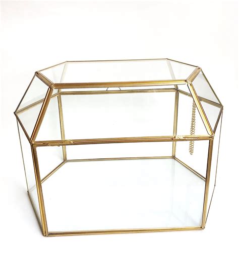 Our wedding card box with slot is the ideal alternative to the standard wedding card cage or wedding card mail boxes. RENTAL: Gold and Glass Envelope Holder Card Box