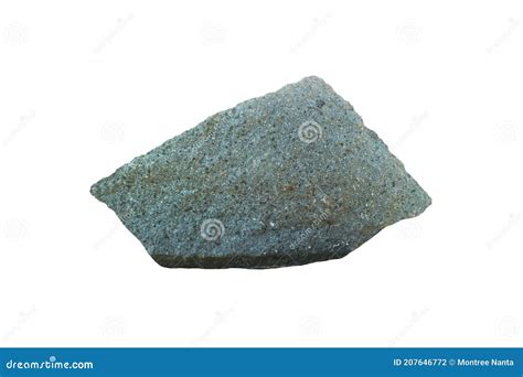 A Piece Of Andesite Rock Isolated On White Background Stock Photo