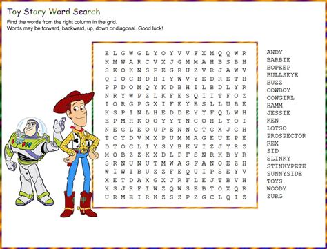 Disney Word Search Puzzles Activity Shelter