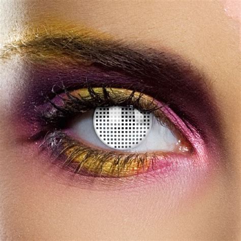 Novelty Contact Lenses White Mesh Contact Lenses Colored Eye