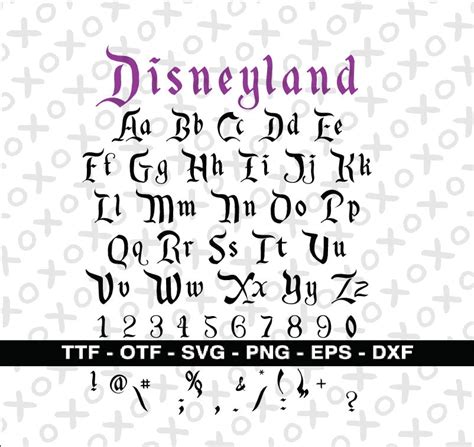 Disneyland Font Svg Ttf Png Alphabet Letter Download Now Etsy