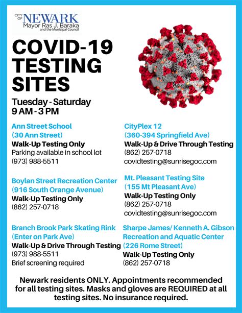 News Covid 19 Testing Sites For Newark Residents Only
