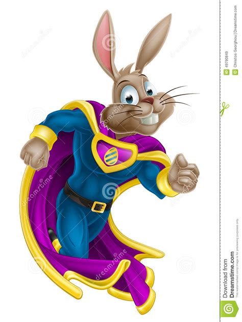 Easter Bunny Super Hero Stock Vector Image 49790849