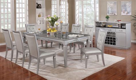 Alena Silver Dining Room Set From Furniture Of America Coleman Furniture