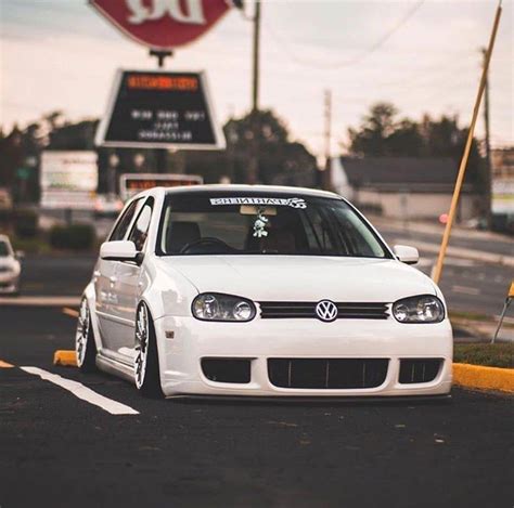 White Golf Mk4 Golfr Gti Vw Mk7 Wheel Stance Euro Vwvortex