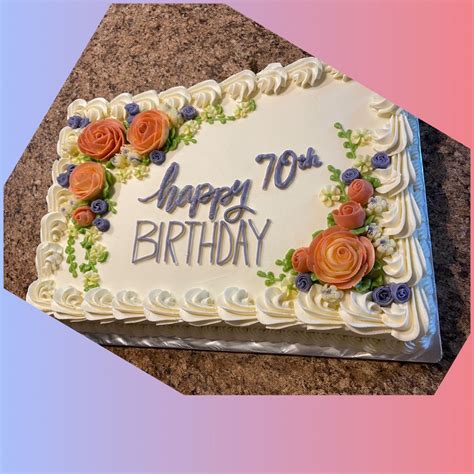 70th Birthday Sheet Cake Birthday Sheet Cakes Happy 70 Birthday 70th Birthday