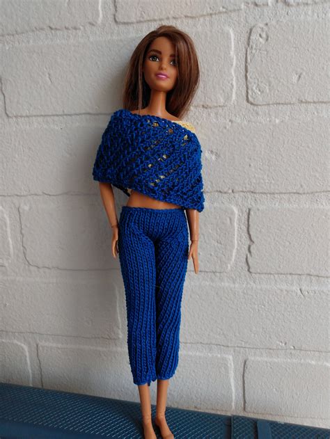 pants knitting pattern for barbie doll 115 inch barbie etsy