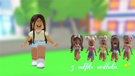 ~5 Outfits Aesthetic~ツpreppy Beachyツ♡roblox Adopt Me♡ Youtube