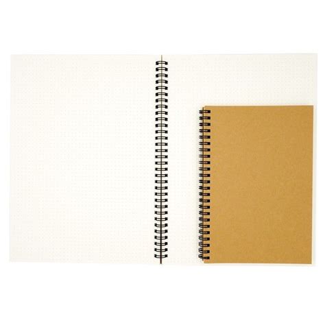 Big A Size Spiral Notebook For Bullet Journal Dotted Paper Black
