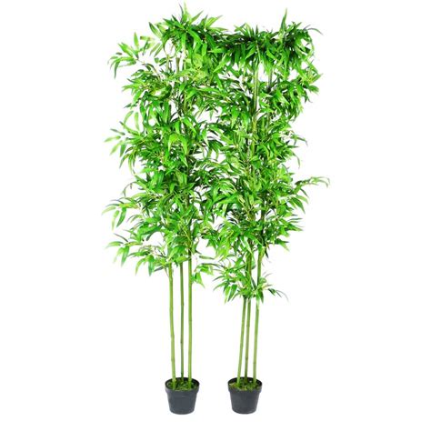 Bamboo Artificial Plants Home Decor Set Of 6 240017x Uk