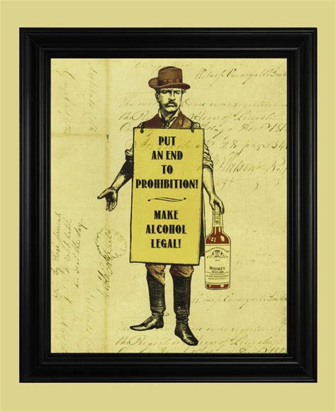 Prohibition Art Print Bootlegger Man Illustration Old Fashioned