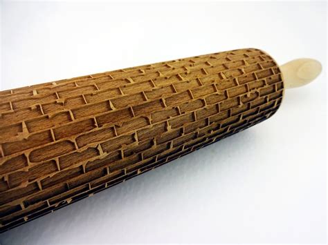 Brick Wall Embossing Rolling Pin Laser Engraved Rolling Pin Etsy
