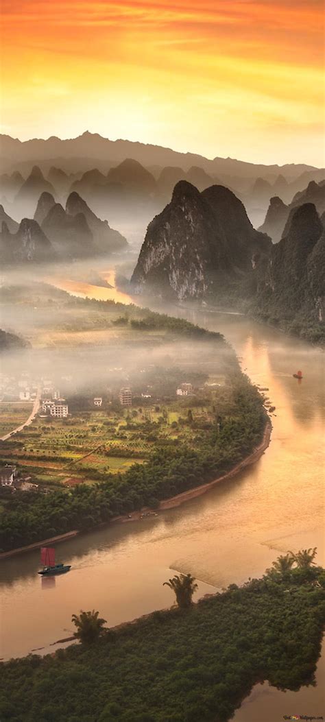 Li River In China Near Xingping Village 4k Wallpaper Download