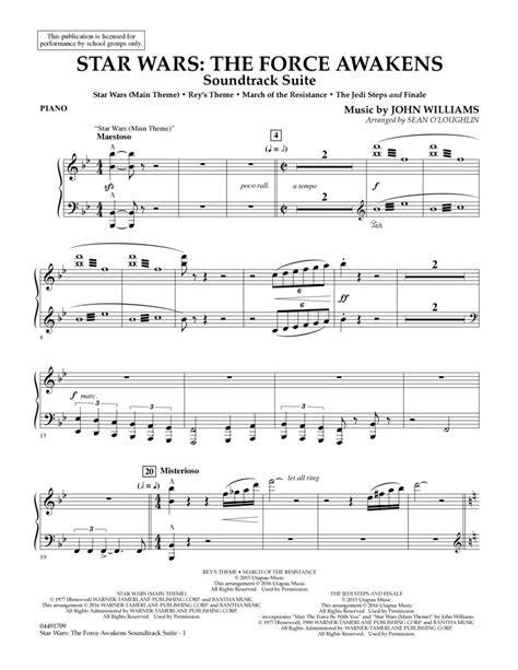 Download Star Wars The Force Awakens Soundtrack Suite Piano Sheet
