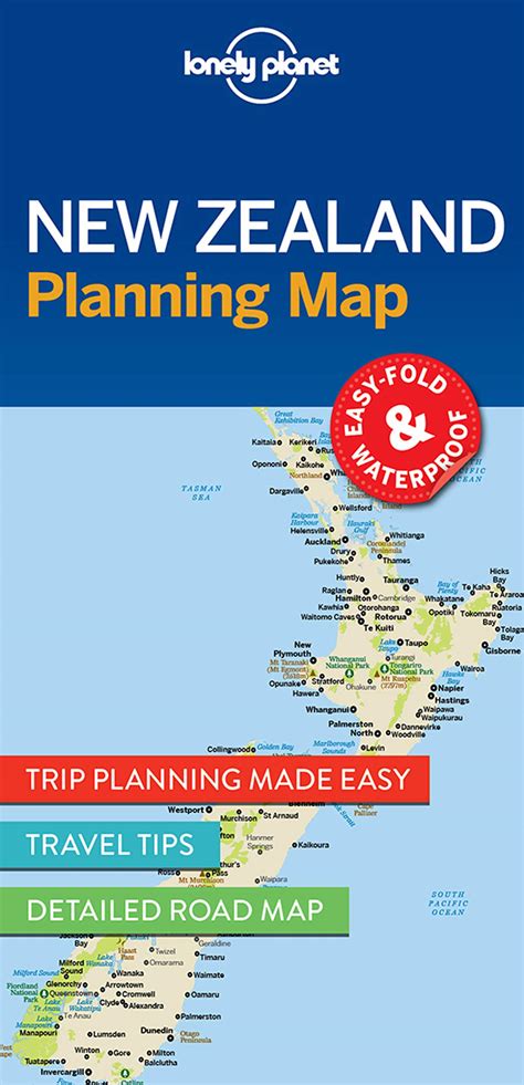 Wegenkaart Landkaart Planning Map New Zealand Nieuw Zeeland