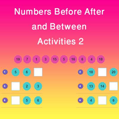 numbers     activities