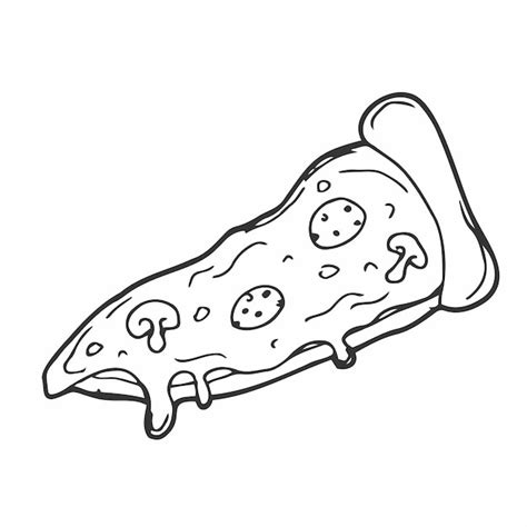 Premium Vector Vector Illustration Pizza Slice With Melted Cheese