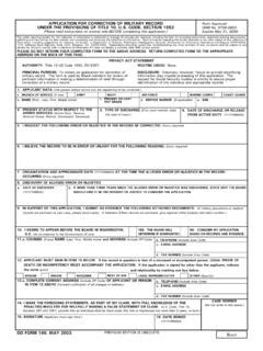DD Form 149 Application For Correction Of Military Record Dd