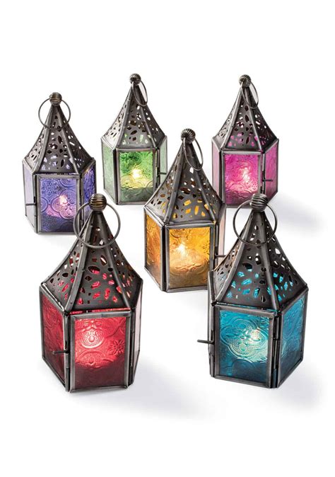 Moroccan Style Mini Glass Lantern Karakorum Ethical Home Decor