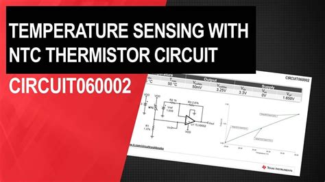 Temperature Sensing With Ntc Thermistor Circuit Youtube
